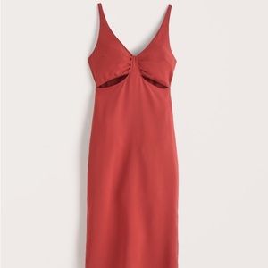 Abercrombie & Fitch Dresses | Cutout Midi Dress | Red/Orange Size M Medium